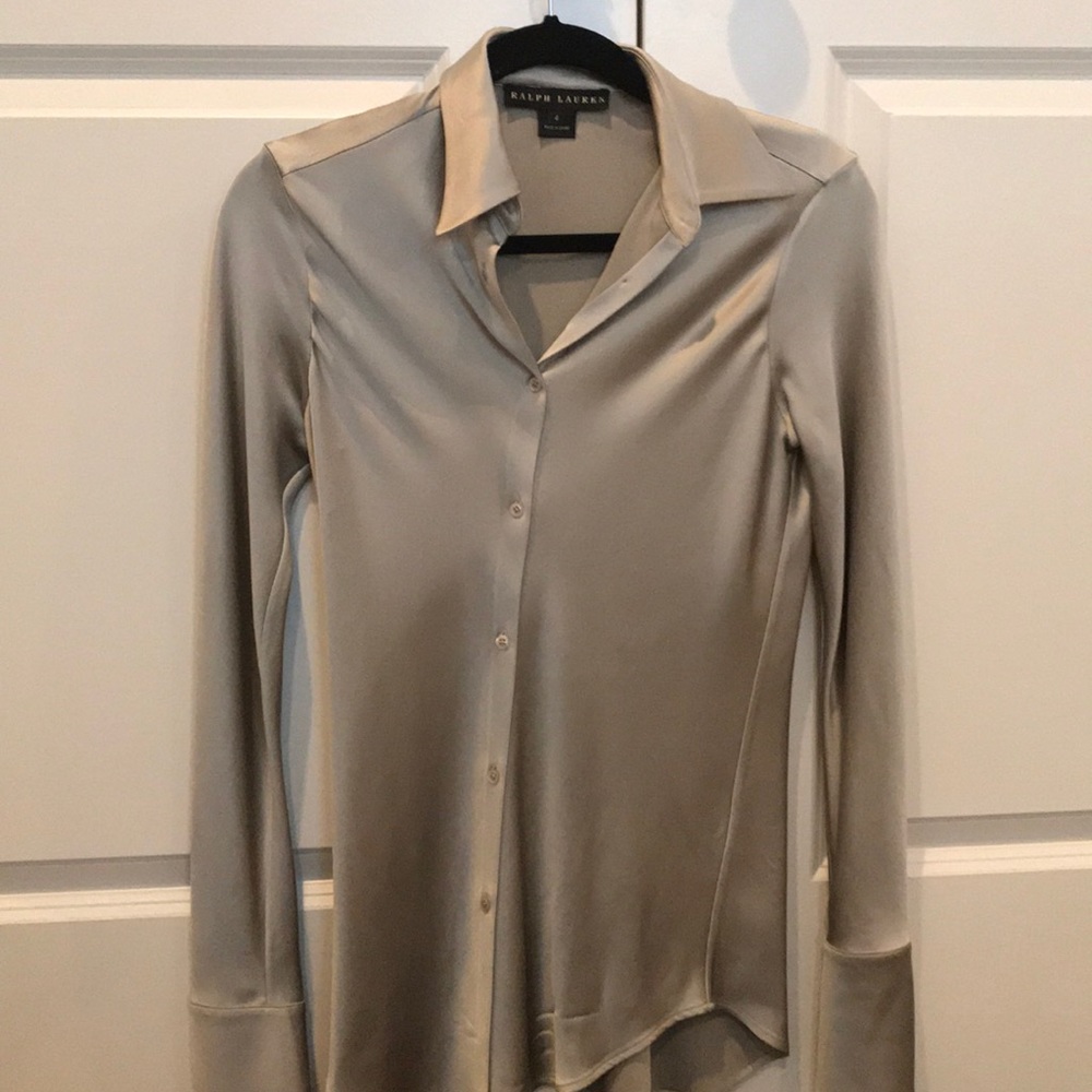 Ralph Lauren Black Label Silver Black Blouse
